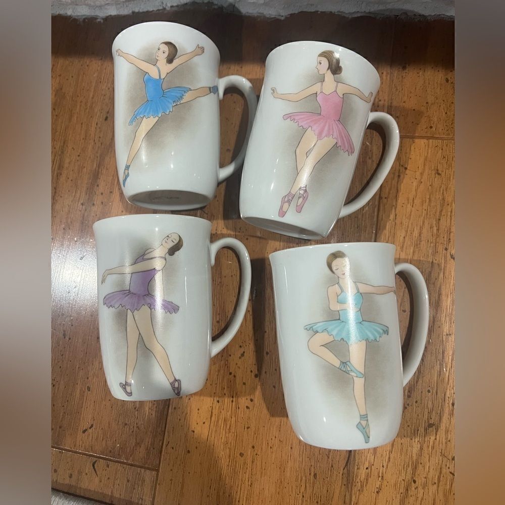 Vintage ballerina japan made mugs